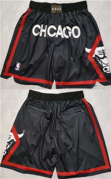 Mens Chicago Bulls Black City Edition Shorts (Run Small)